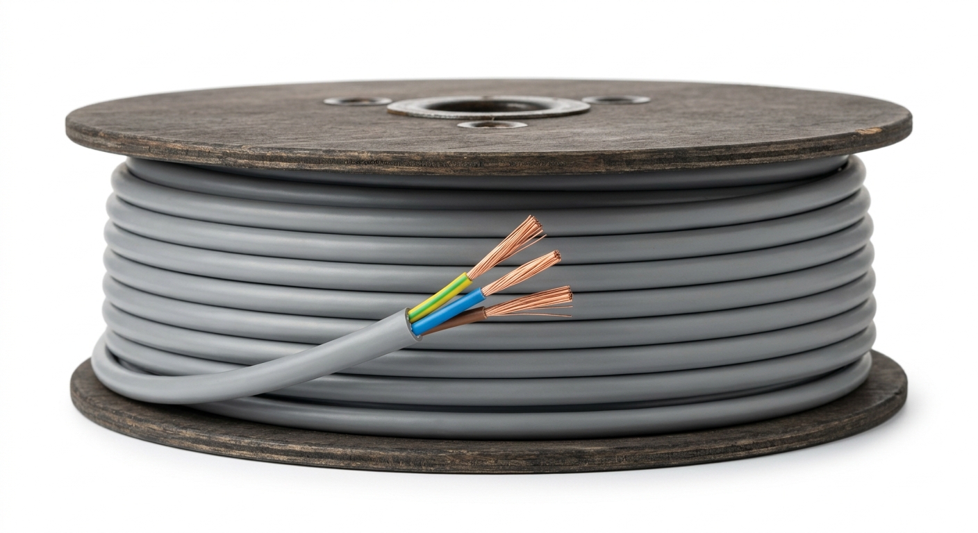 Polycab 3 Core Flexible Round Cable 1.5 sq mm (100m)